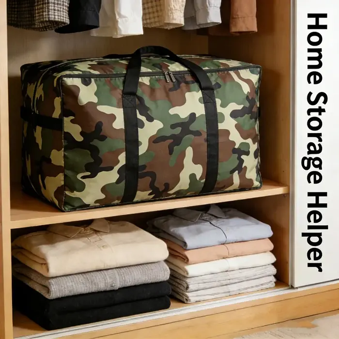 Grand sac de rangement camouflage imperméable et robuste pour le camping