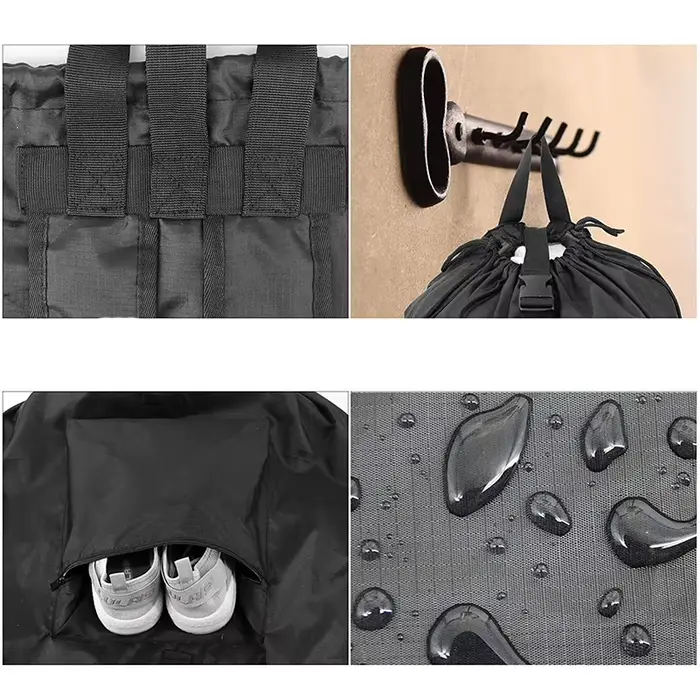 Sac à dos sac à linge avec poche panier