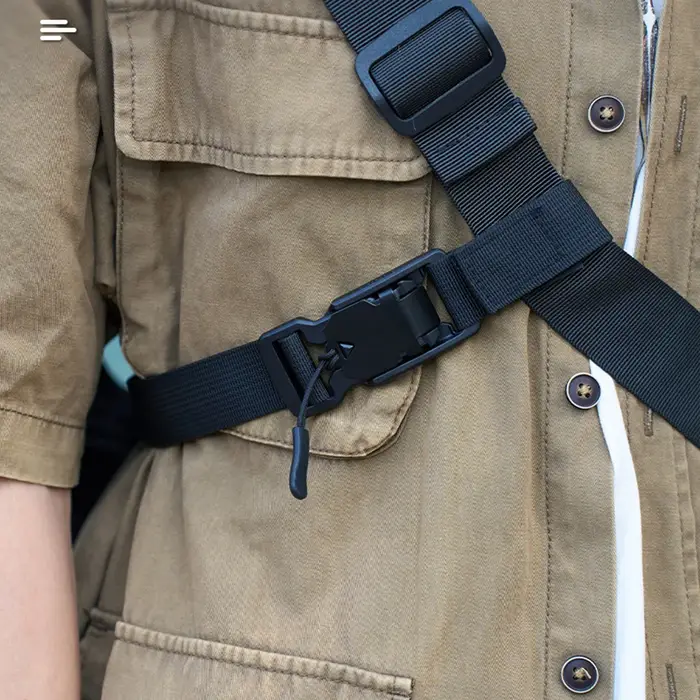 Sangle de stabilisation auxiliaire à trois points pour sac à dos