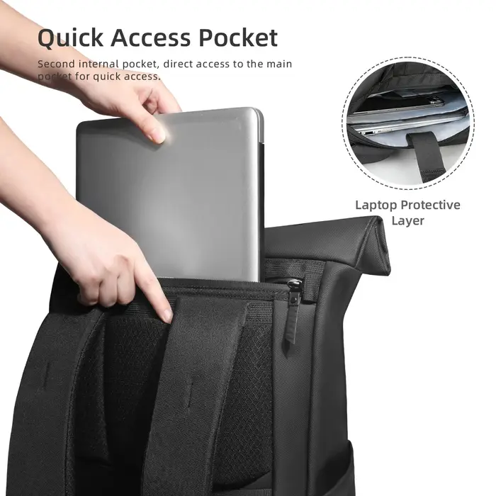 Heroic Knight Sac à dos pour ordinateur portable à roulettes avec compartiment extensible et résista