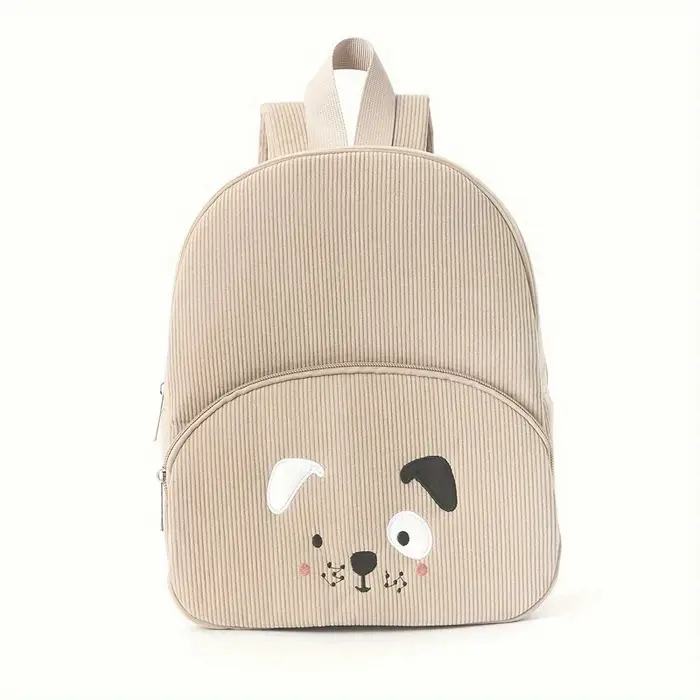 Sac à dos en velours côtelé pour enfants, sac à livres en peluche ours renard de dessin animé pour l