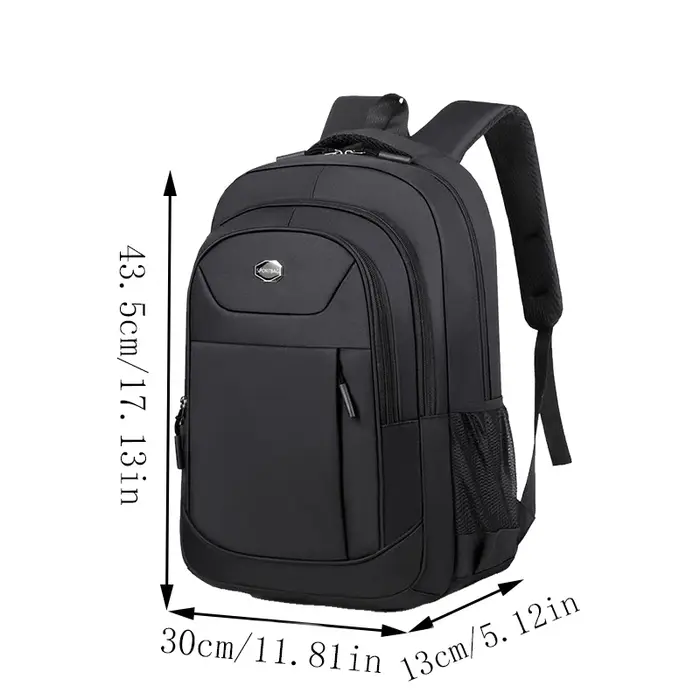 Sac à dos double épaule pour hommes et femmes – Couleur unie – Voyage d'affaires