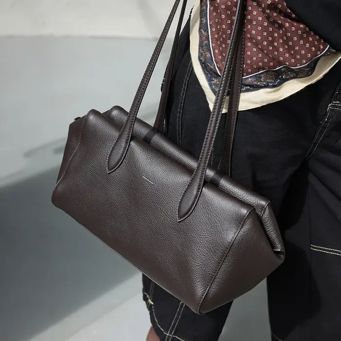 Sacs sous les bras en cuir véritable de vache souple pour femmes, sac à bandoulière en cuir de quali