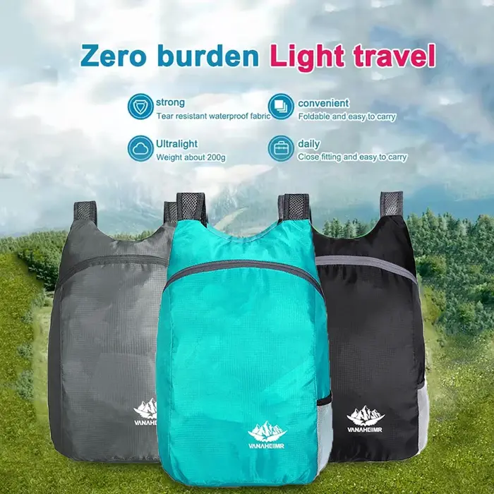 Sac de sport étanche pratique en plein air sac à dos quotidien en Nylon pliant alpinisme randonnée sac à dos pour hommes et femmes