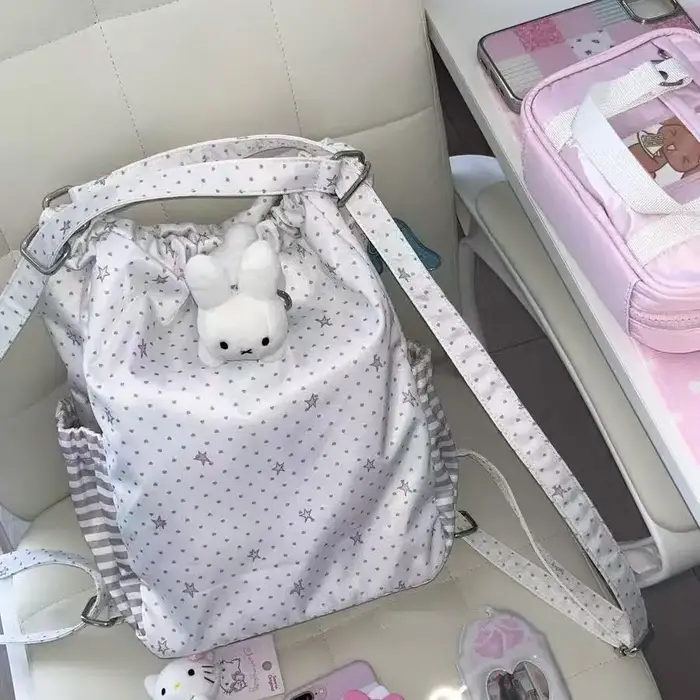 Sac à dos à pois pour filles