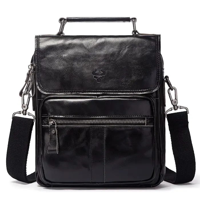 HUMERPAUL sac à bandoulière en cuir véritable pour hommes sacs de messager d'affaires de travail de luxe mode mâle bando