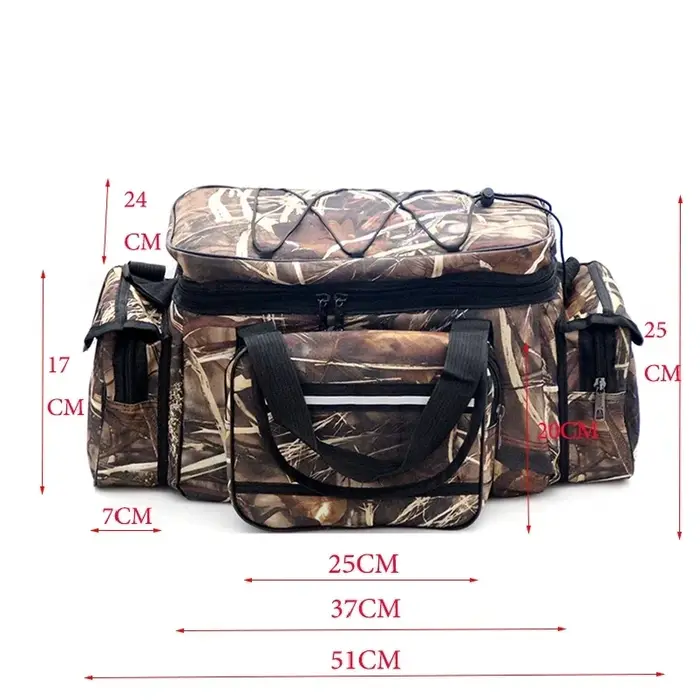 Sac de pêche étanche 50x30x25cm, sac de matériel de pêche polyvalent en Nylon de grande capacité, sa