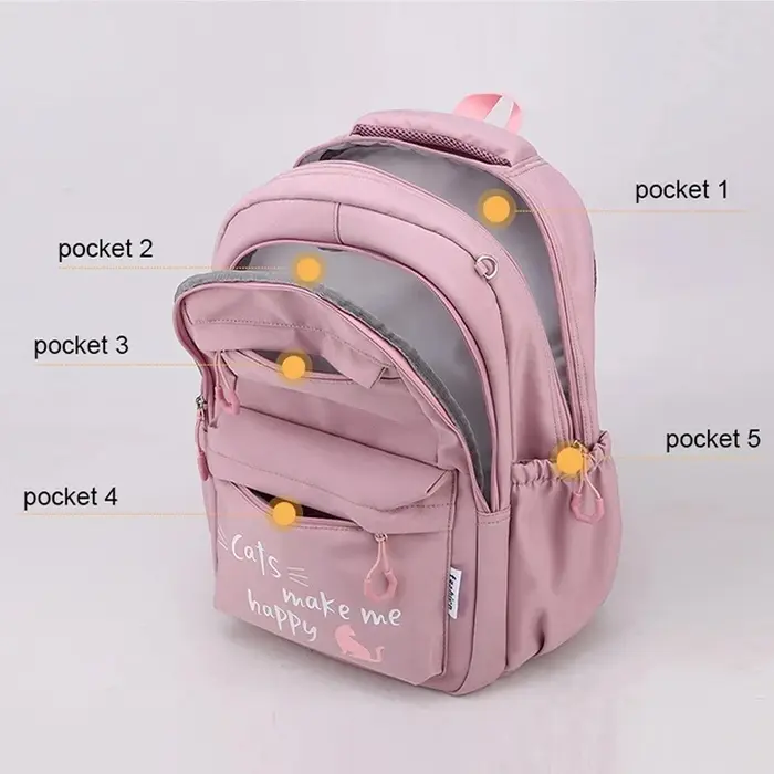 Fille sac d'école sac à dos sac à dos pour adolescent femmes enfants femme rose cartable primaire haute sac à dos