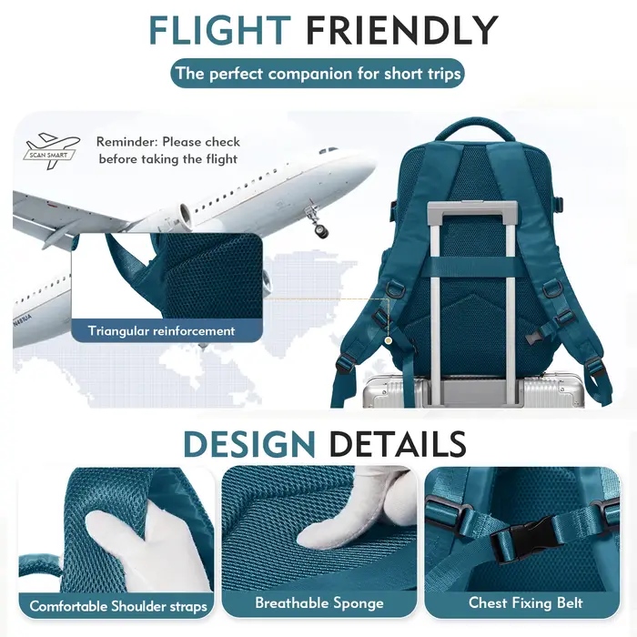 Sacs à dos imperméables sac à dos de voyage cabine d'avion 42x29x15Easyjet sac à main pour ordinateur portable