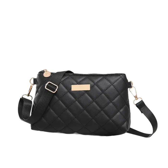 Vente chaude de la saison Style minimaliste urbain grande capacité sac à bandoulière pour femme grille diagonale à la mode couleur unie banlieue B...