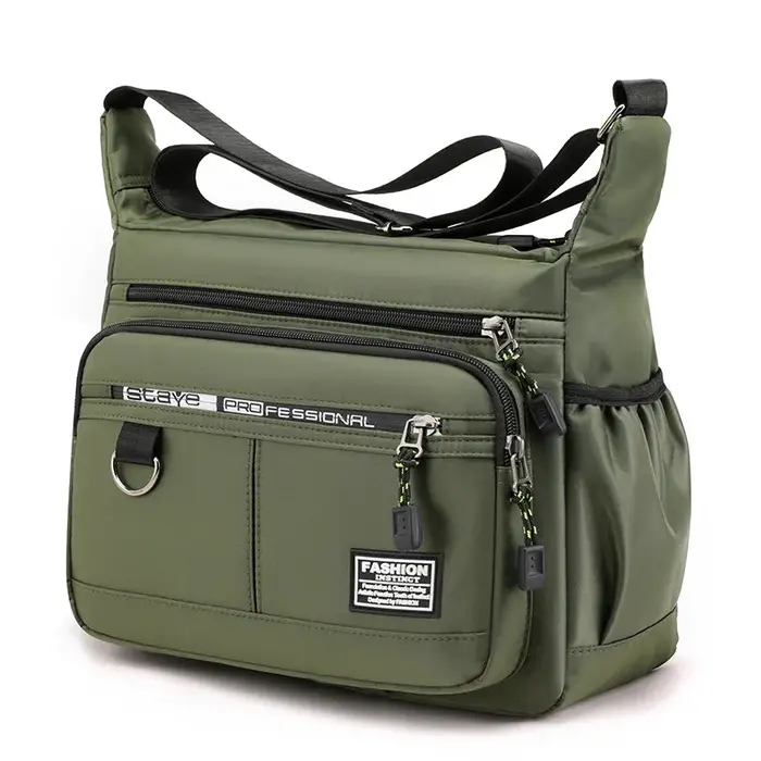 Sac à bandoulière Oxford de luxe pour homme, grande capacité, décontracté, multi-poches, mode, sac m