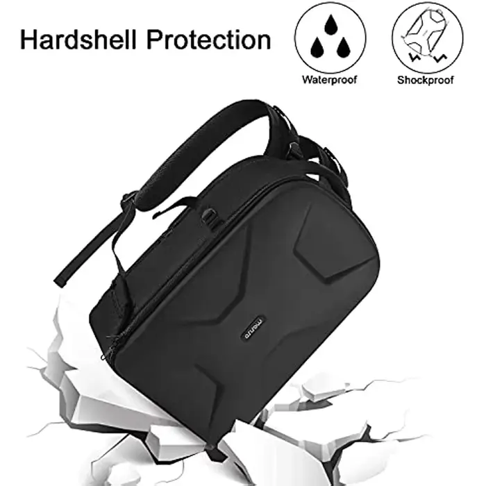 Sac à dos pour appareil photo de photographie DSLR, coque rigide étanche de 15 à 16 pouces avec supp