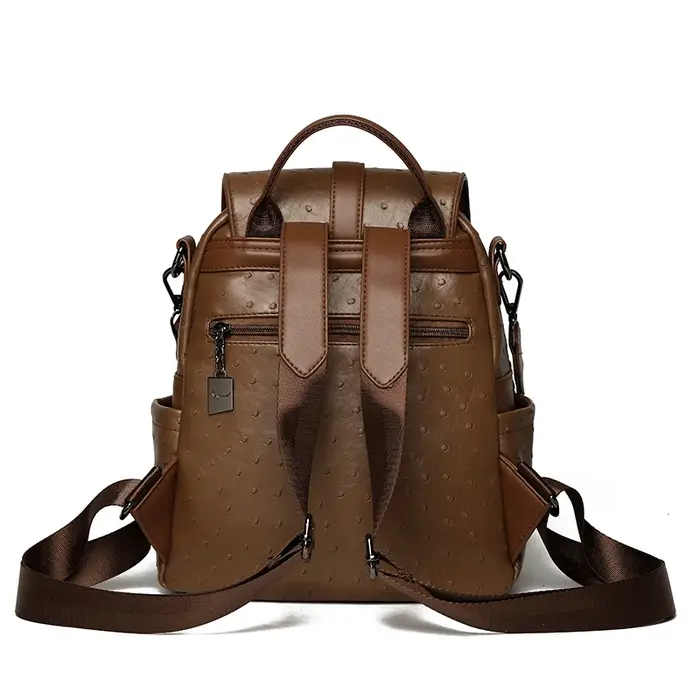 Sac à dos de marque authentique avec large sangle en cuir de haute qualité