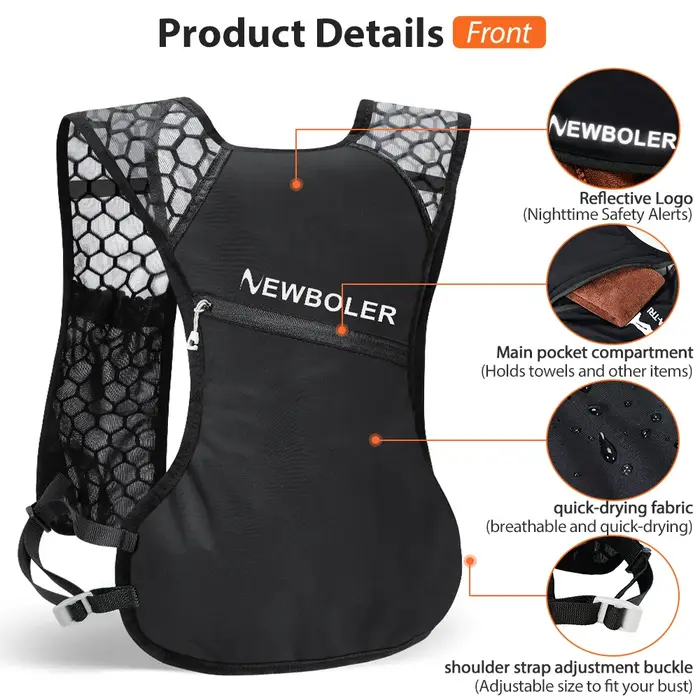 NEWBOLER extérieur Trail course sac à dos ultraléger femmes hommes
