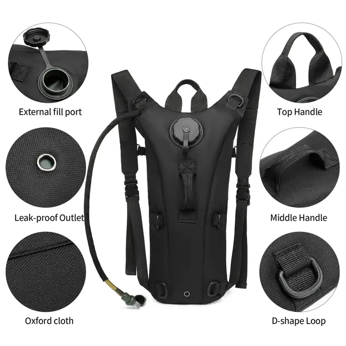 Sac à dos Camel durable équipé d'une vessie d'eau étanche de 3 L