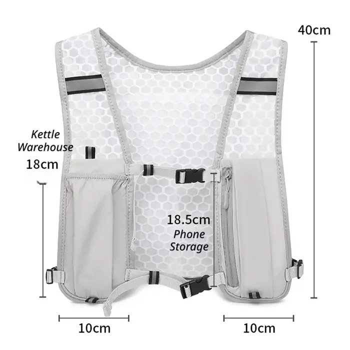 Sac à dos léger pour l'hydratation sportive, idéal pour la randonnée, la course à pied, le jogging, le cyclisme, le marathon, la course sur sentier, design réfléchissant