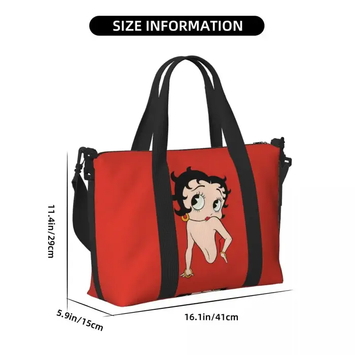 Sac de voyage de plage personnalisé Cartoon Girl B-Bettys