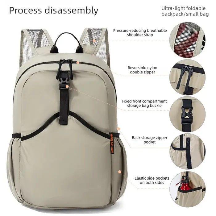 Sac à dos de montagne pliable de grande capacité pour hommes et femmes
