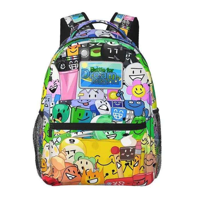 BFDI groupe photo sac à dos offre spéciale sac à dos grande capacité garçons filles BookBag sac d'école sacs à bandoulière pour hommes femmes