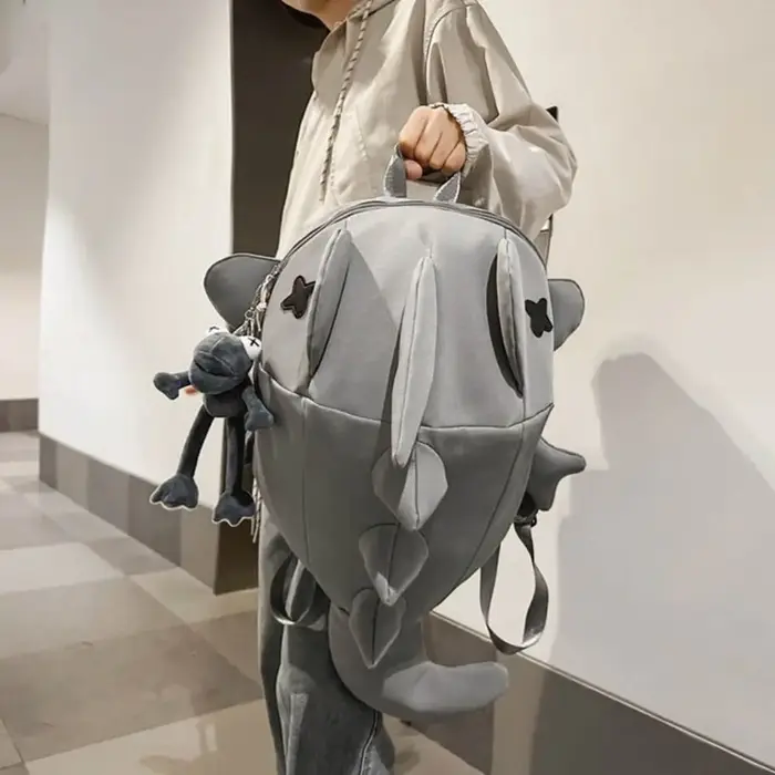 Sac à dos tendance imperméable motif requin