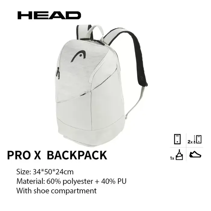 Véritable tête Tennis sac à dos équipe multi-fonctionnel sport Badminton raquette sac pour 1-2 pièces Padel avec sac à chaussures