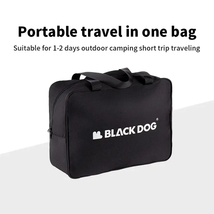 Sac de rangement multifonctionnel de voyage en plein air pour chien noir