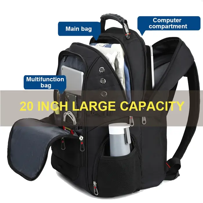 Sacs à dos de voyage imperméables pour hommes