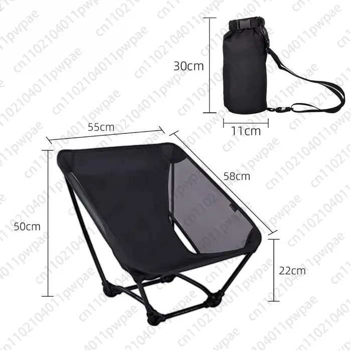 Chaise de Camping de randonnée, chaise de sol légère, chaise pliante d'extérieur ultralégère à quatr