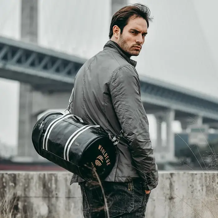 Sac de sport en cuir PU pour hommes