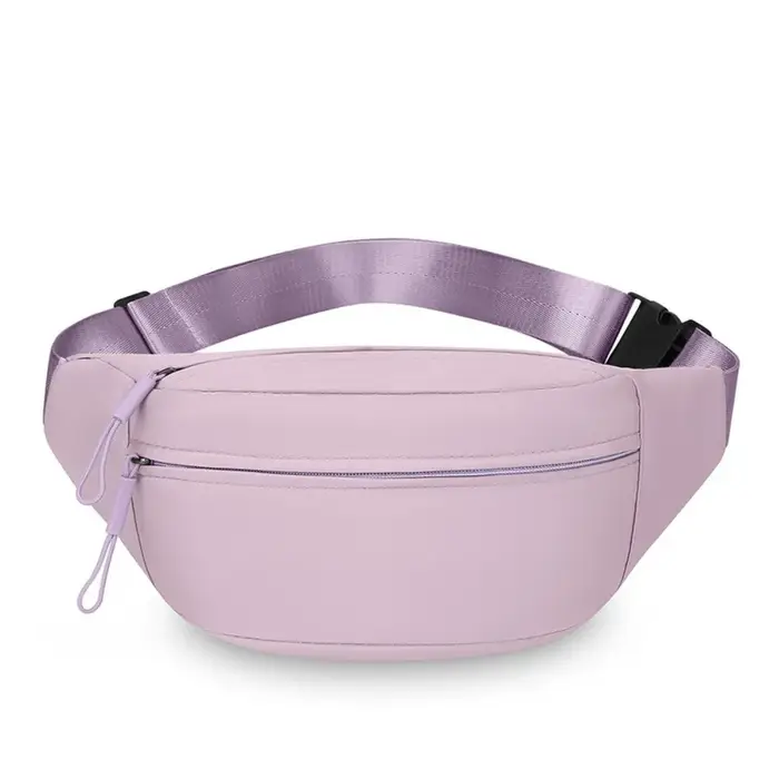 Sac de poitrine imperméable à double poche, sac banane de sport, sac bandoulière double couche coule