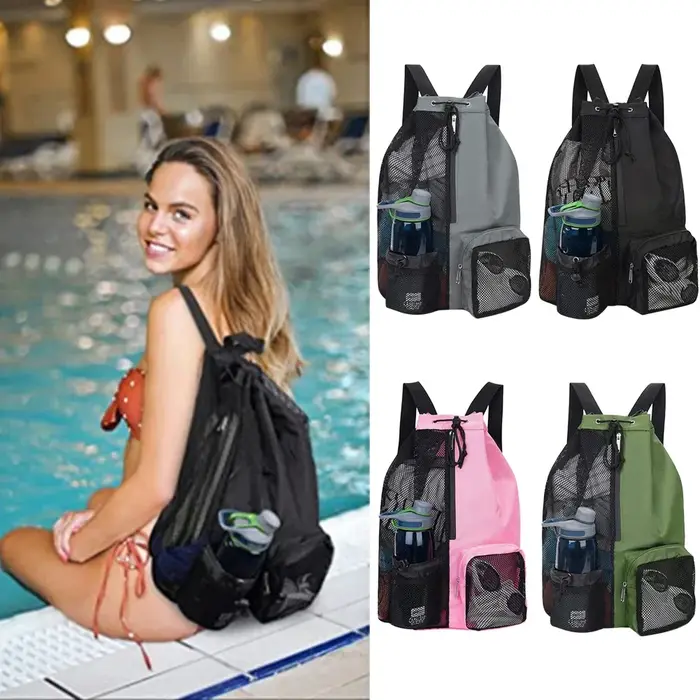 Sac de rangement de plage à cordon sacs à dos de sport sac de basket-ball hommes femmes