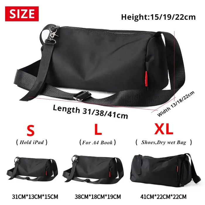 QUESHARK sac de sport hommes femmes séparation sèche et humide natation sac à bandoulière grande capacité sac à dos de voyage