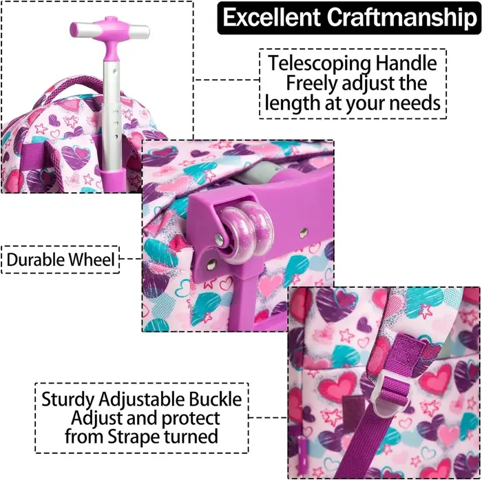 Sac à dos à roulettes pour enfants sac