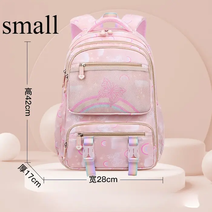 Sac à dos enfant pour fille arc-en-ciel papillon enfants Bookbag sac d'école sac à dos