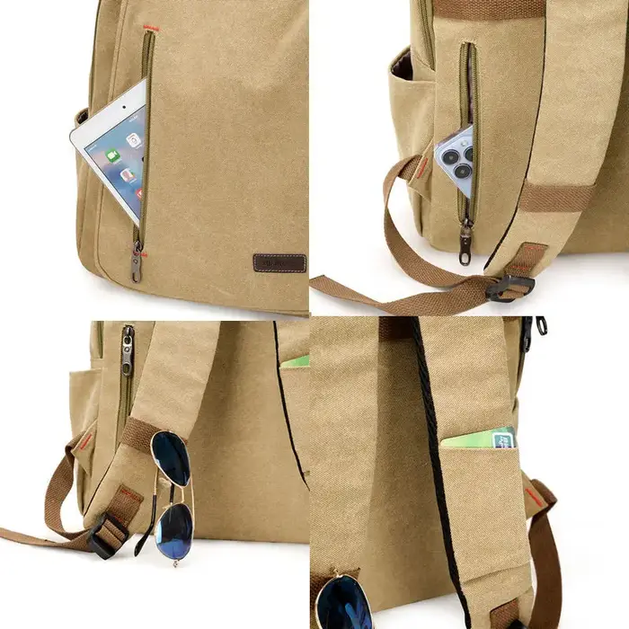 Sac à dos en toile pour homme