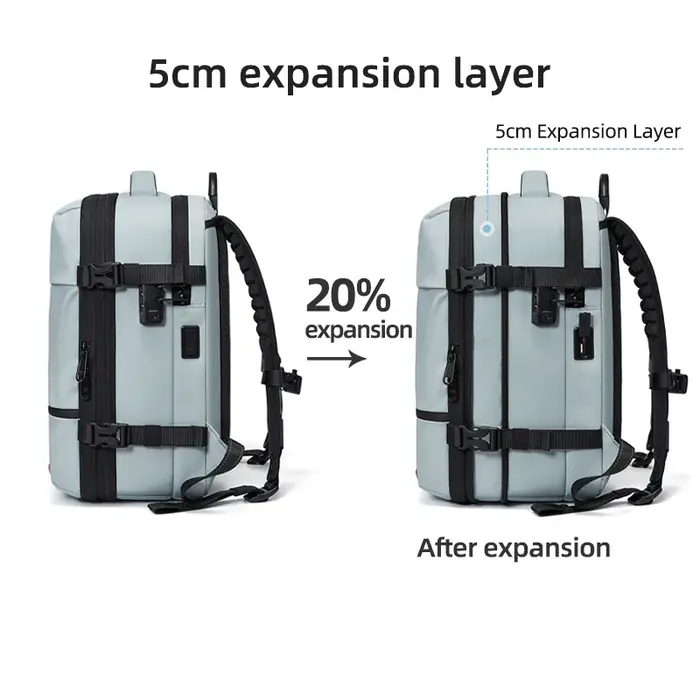 Sac à dos de voyage décontracté 16 pouces compression sous vide sac à dos pour ordinateur portable U