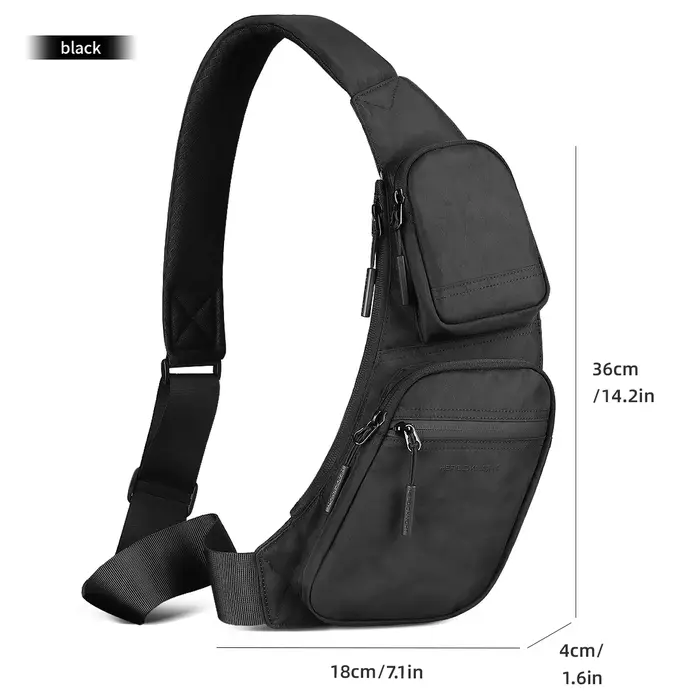 HcanKcan Sac à bandoulière décontracté pour homme léger et imperméable en tissu X-Pac Sac à bandouli