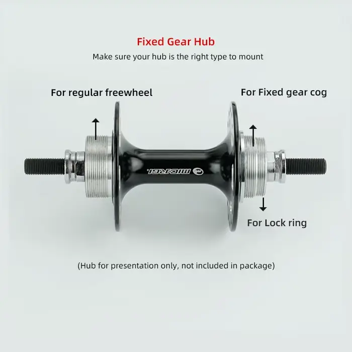 Vélo engrenage fixe 13T 14T 15T 16T 17T 18T, roue libre, verrouillage du moyeu, 1 vitesse, anneaux d