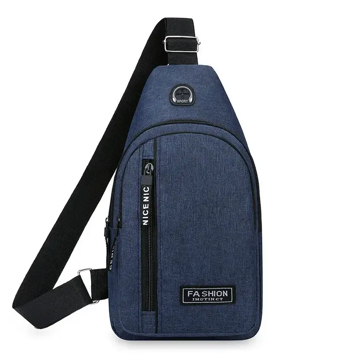 Sac à dos en toile à une épaule, tendance, en tissu Oxford imperméable, sac de poitrine, bandoulière