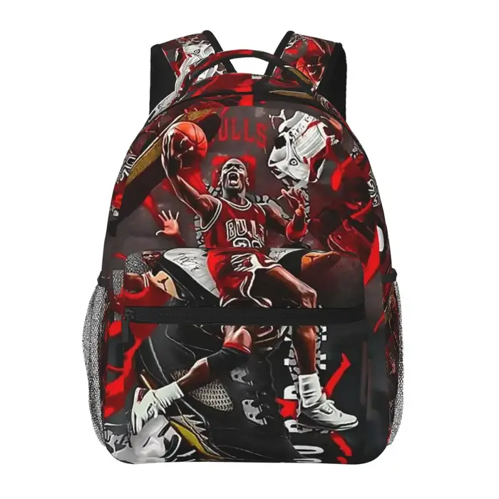 Sac à dos de basket-ball J-Jordan pour hommes et femmes, sac à bandoulière tendance pour étudiants e