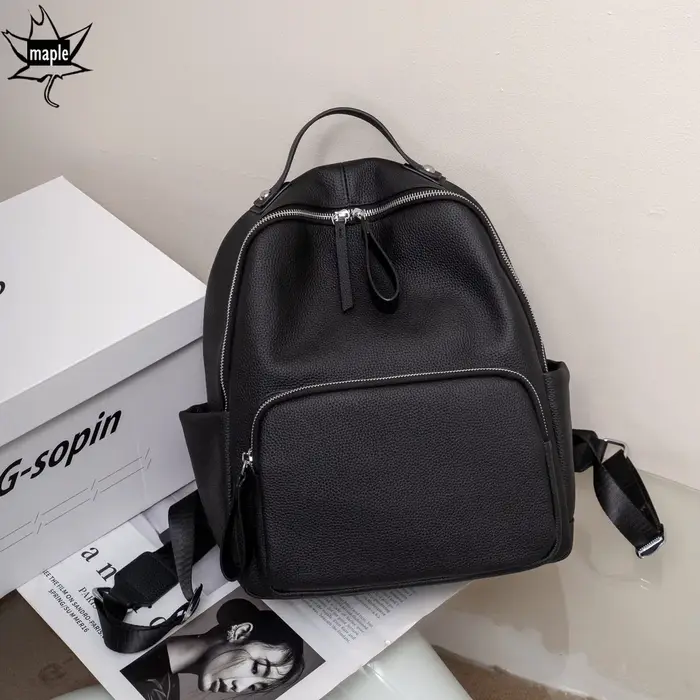 Grand Sac d'École en Cuir de Vache group pour Femme