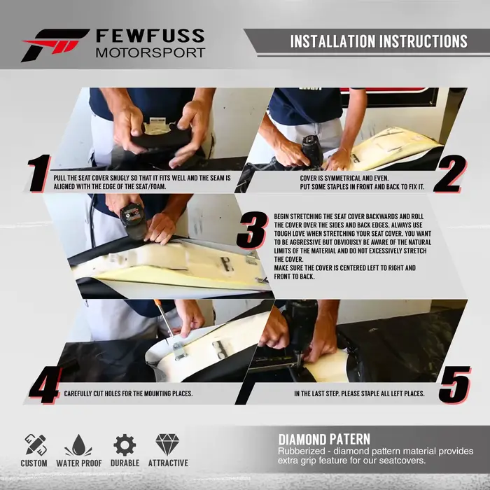 FEWFUSS coussin de siège de moto housse de siège étanche pour KTM Husqvarna SUZUKI HONDA SXF KXF CRF