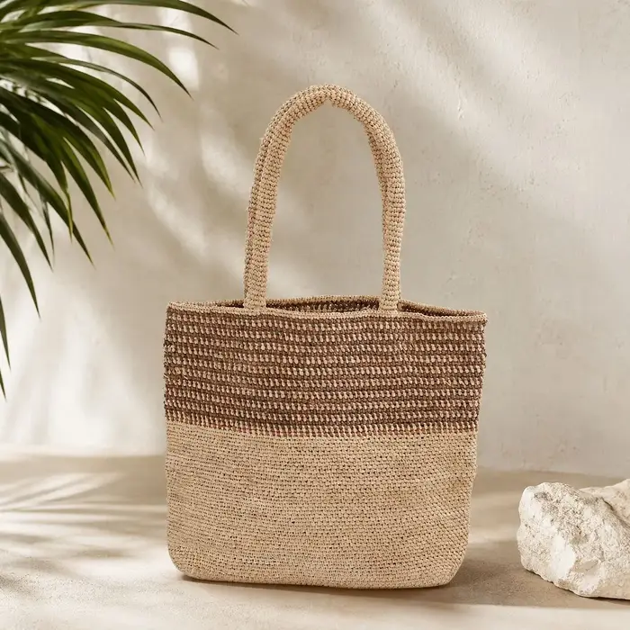 Sac fourre-tout en herbe Lefebre tissé à la main