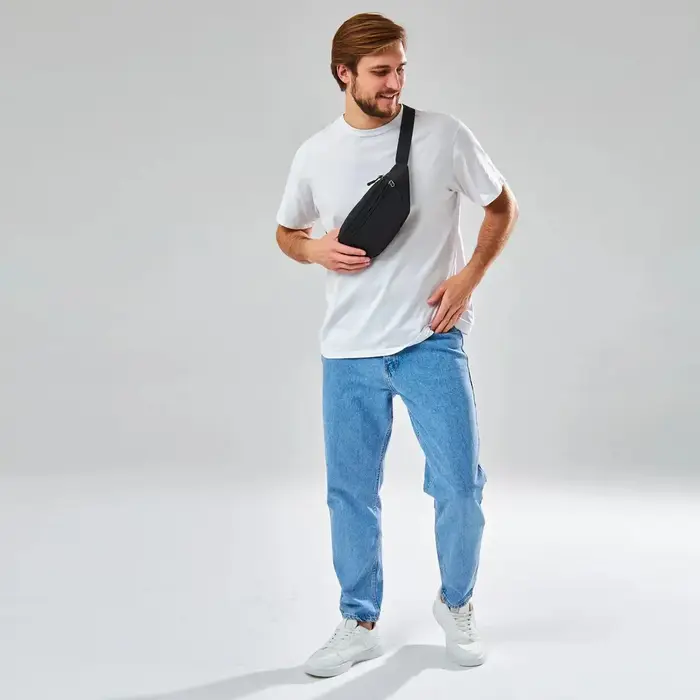 Sac de poitrine noir pour hommes et femmes