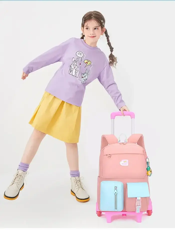 Filles école chariot sac roulant sac à dos sac