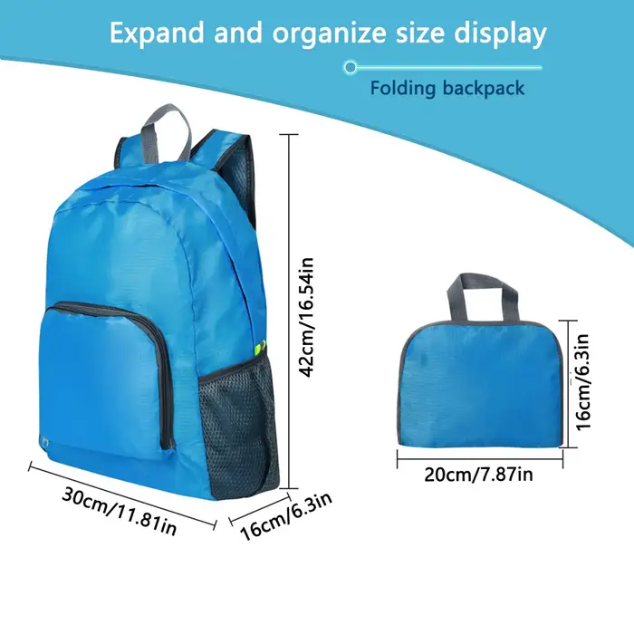 Sac à dos pliable multifonctionnel pour le voyage et les loisirs en plein air