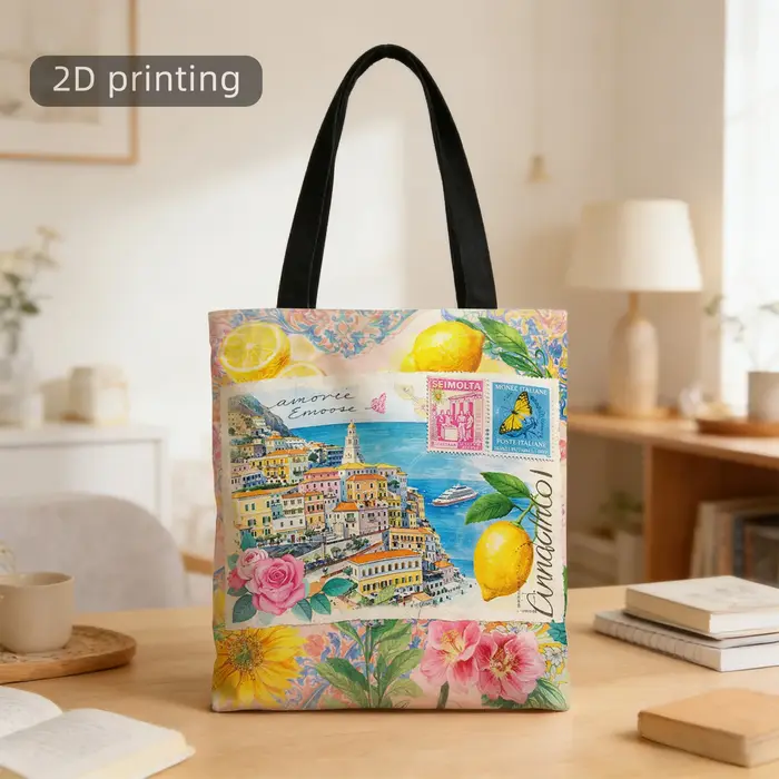 Sac fourre-tout vintage en toile italienne