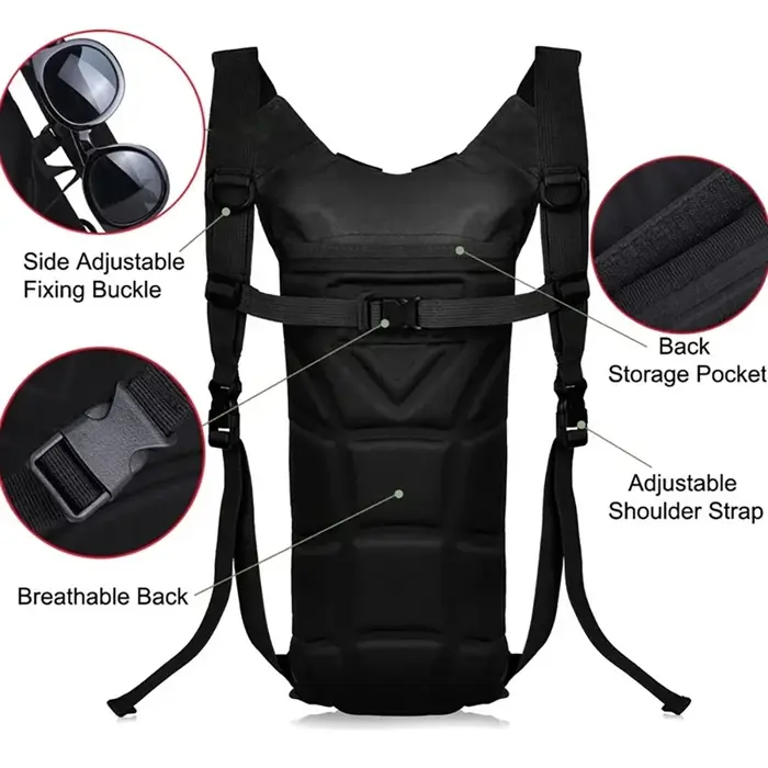 Sac à eau étanche 3L, sac à dos de sport de plein air