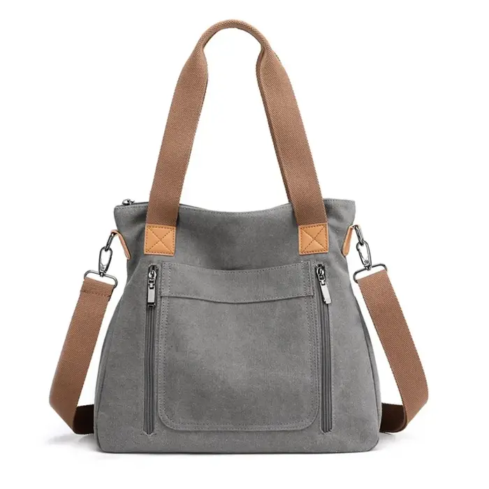 Sac fourre-tout en toile fonctionnel pour femme