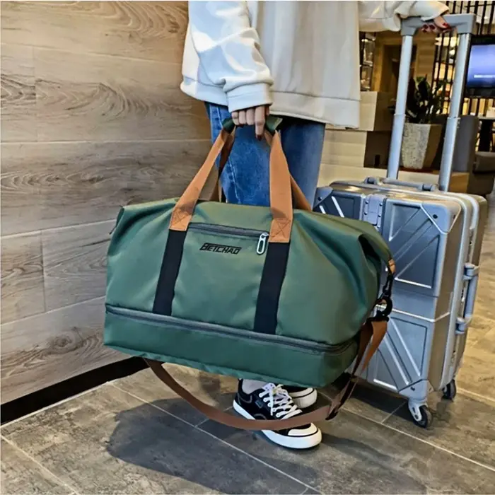 Sac de sport grande capacité, bagage pour courtes distances, sac de fitness portable, sac de voyage, sac à bandoulière, sac de sport imperméable pour homme